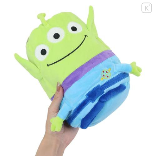 Japan Disney Nap Blanket with Mascot Drawstring - Alien - 4