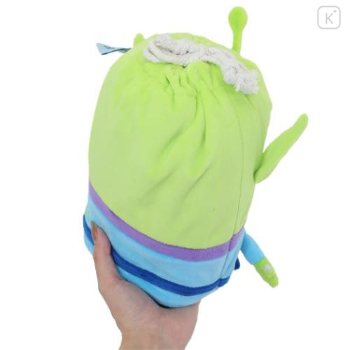 Japan Disney Nap Blanket with Mascot Drawstring - Alien - 5