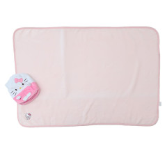 Japan Sanrio Nap Blanket with Mascot Drawstring - Hello Kitty