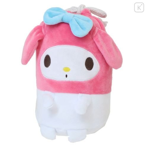 Japan Sanrio Nap Blanket with Mascot Drawstring - My Melody - 4