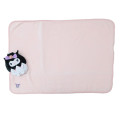 Japan Sanrio Nap Blanket with Mascot Drawstring - Kuromi - 1