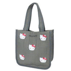 Japan Sanrio Die-cut Embroidery Quilted Tote Bag - Hello Kitty