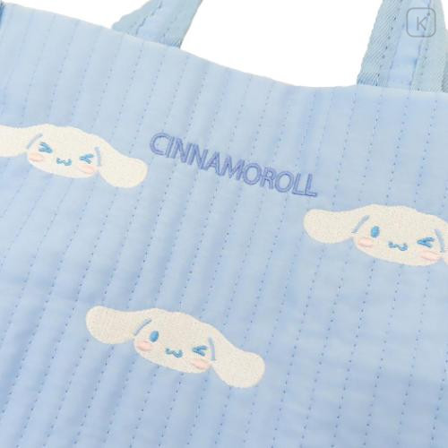 Japan Sanrio Die-cut Embroidery Quilted Tote Bag - Cinnamoroll - 4