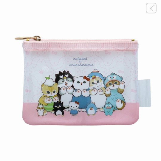 Japan Sanrio × Mofusand Clear Mini Pouch - Cat / Paw - 1