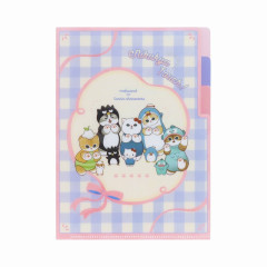 Japan Sanrio × Mofusand 3 Pockets A5 Clear File - Cat / Paw
