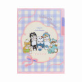 Japan Sanrio × Mofusand 3 Pockets A5 Clear File - Cat / Paw - 1