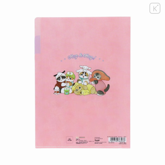 Japan Sanrio × Mofusand 3 Pockets A5 Clear File - Cat / Paw - 5