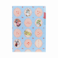 Japan Sanrio × Mofusand 3 Pockets A5 Clear File - Cat / Hug Me