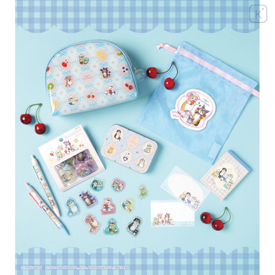 Japan Sanrio × Mofusand 5 Pockets A4 Clear File - Cat / Fruit - 2