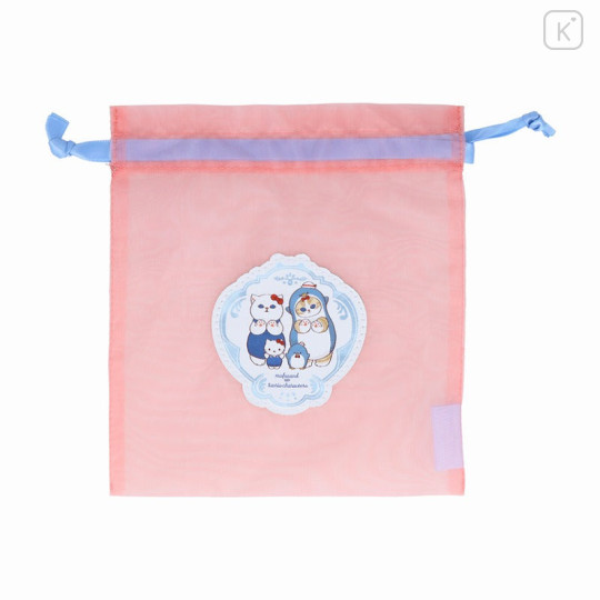 Japan Sanrio × Mofusand Drawstring Bag - Hello Kitty & Tuxedo Sam / Hug Me - 1