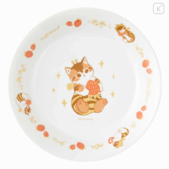 Japan Mofusand Mofumofu Store Plate - Cat / Strawberry Bee Pasta - 1