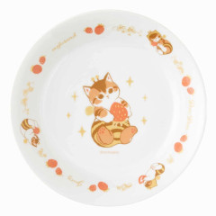 Japan Mofusand Mofumofu Store Plate - Cat / Strawberry Bee Pasta