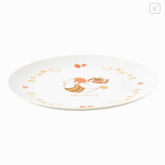 Japan Mofusand Mofumofu Store Plate - Cat / Strawberry Bee Toast - 4