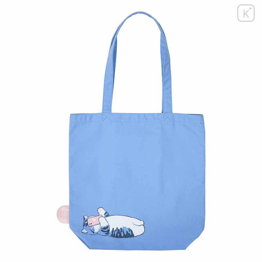 Japan Mofusand Tote Bag - Cat / Holiday Blue - 4