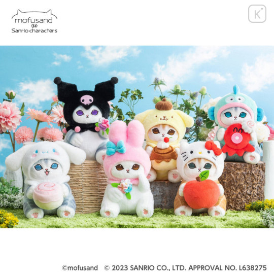 Japan Sanrio × Mofusand Stuffed Toy (S) - My Melody - 3