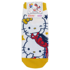 Japan Sanrio Socks - Hello Kitty Always By Your Side / 50th Anniversary Yellow