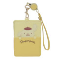 Japan Sanrio Pass Case Card Holder with Reel - Pompompurin / Hide And Seek - 1