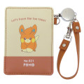 Japan Pokemon Pass Case Card Holder with Reel - Pawmi / Fun Time - 1