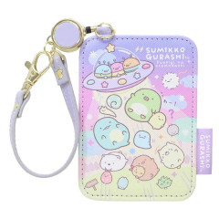 Japan San-X Pass Case Card Holder with Reel - Sumikko Gurashi / Mysterious Friends