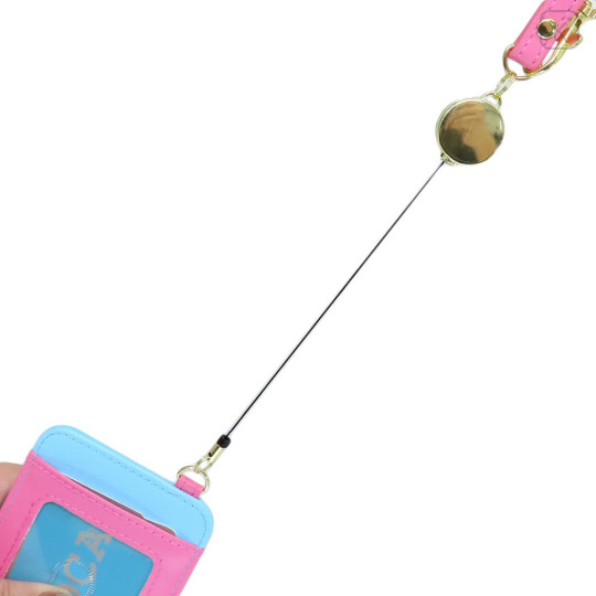 Japan Crayon Shin-chan Pass Case Card Holder with Reel - Flying Balloon - 3