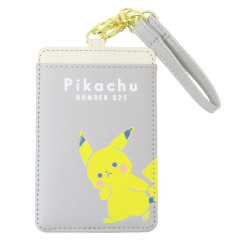 Japan Pokemon Pass Case Card Holder - Pikachu / Grey