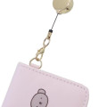 Japan Miffy Bifold Pass Case Card Holder with Reel - Light Pink - 4