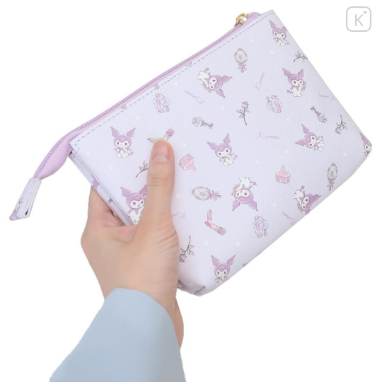 Japan Sanrio Twin Pouch - Kuromi / Happy Life - 2