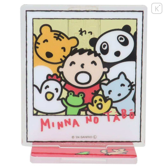 Japan Sanrio Acrylic Stand with Clip - Minna No Tabo / 40th Anniversary Instant Photo - 1