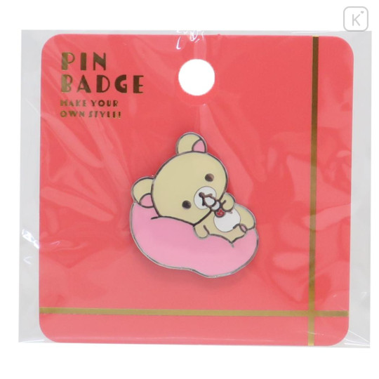 Japan San-X Pin Badge - Korilakkuma / Chill - 1