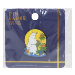 Japan Moomin Pin Badge - Moomintroll / Flora