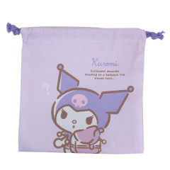 Japan Sanrio Drawstring Pouch - Kuromi / Backpack Trip