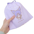 Japan Sanrio Drawstring Pouch - Kuromi / Backpack Trip - 2