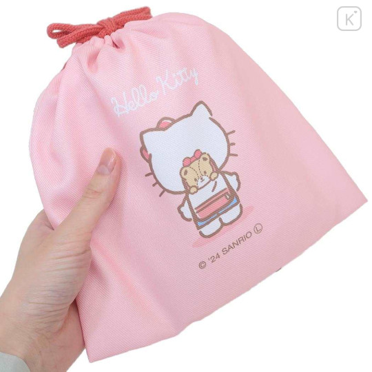 Japan Sanrio Drawstring Pouch - Hello Kitty / Backpack Trip - 2