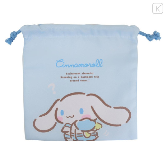 Japan Sanrio Drawstring Pouch - Cinnamoroll / Backpack Trip - 1