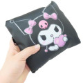 Japan Sanrio Travel Foldable Boston Bag - Kuromi & Baku / Black - 4