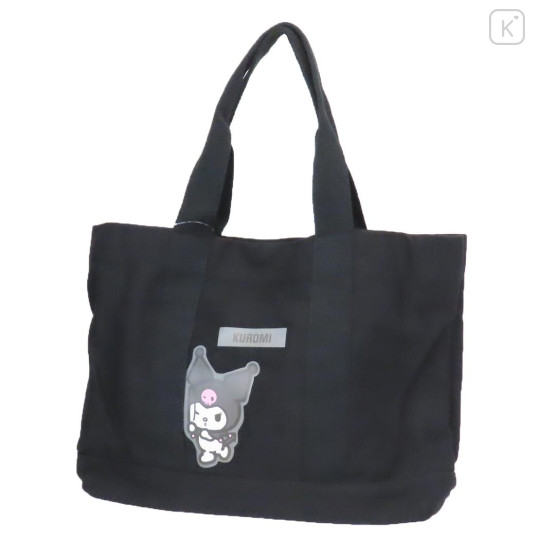 Japan Sanrio Tote Bag Divided Holder - Kuromi / Shy - 1