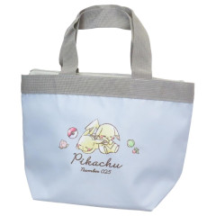 Japan Pokemon Insulated Cooler Lunch Bag - Pikachu / Number025 Blue & Grey