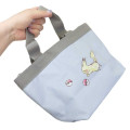 Japan Pokemon Insulated Cooler Lunch Bag - Pikachu / Number025 Blue & Grey - 2