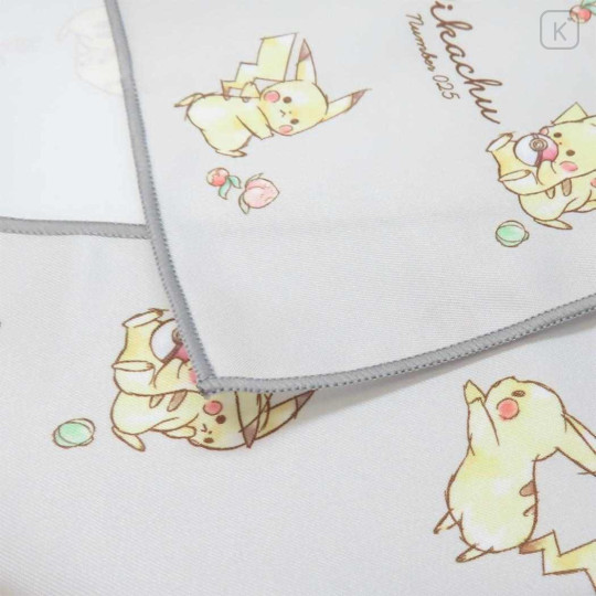 Japan Pokemon Lunch Cloth - Pikachu / Number025 Grey - 2