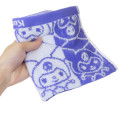 Japan Sanrio Jacquard Towel Handkerchief - Kuromi / Silhouette - 3