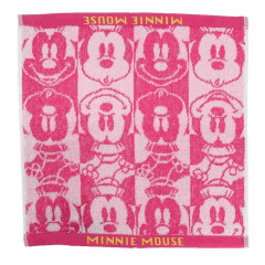 Japan Disney Jacquard Towel Handkerchief - Minnie Mouse / Silhouette