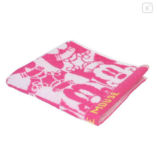 Japan Disney Jacquard Towel Handkerchief - Minnie Mouse / Silhouette - 2