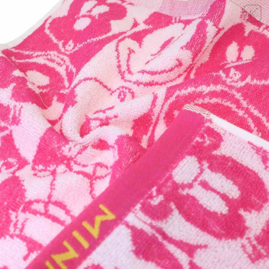 Japan Disney Jacquard Towel Handkerchief - Minnie Mouse / Silhouette - 3