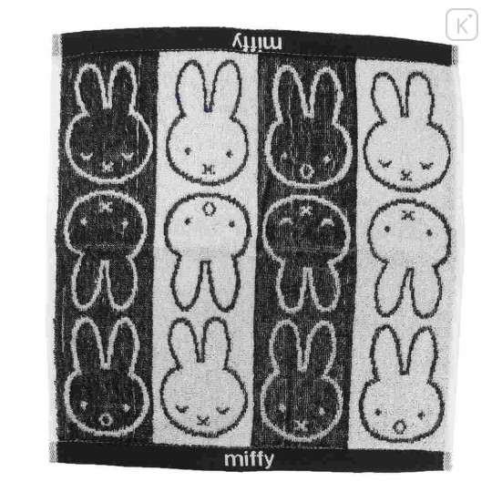 Japan Miffy Jacquard Towel Handkerchief - Miffy / Silhouette - 1