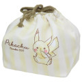 Japan Pokemon Drawstring Bag / Lunch Bag - Pikachu / Number025 Sitting - 1