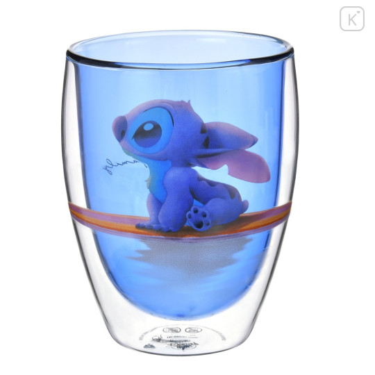 Japan Disney Store Heat Resistant Glass Tumbler - Stitch : Disney Stitch Day Collection - 1