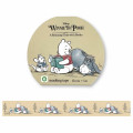 Japan Disney Washi Masking Tape - Pooh & Eeyore / Relaxing Time with Books - 1