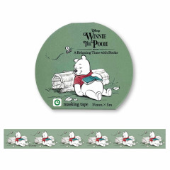Japan Disney Washi Masking Tape - Pooh / Relaxing Time with Books