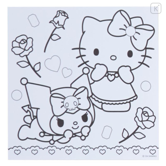 Japan Sanrio Original Coloring Book & Sticker Set - Pink - 5