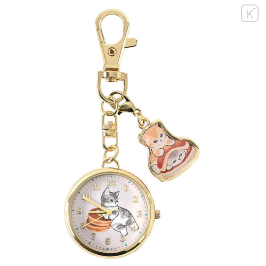 Japan Mofusand Key Chain Watch with Charm - Pancake - 1